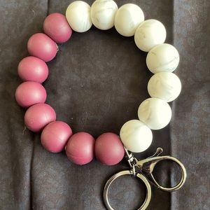 Silicone handmade bracelet/car key ring